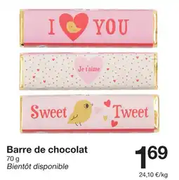 Zeeman Barre de chocolat offre