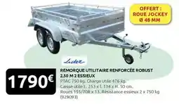 Rural Master Lider - remorque utilitaire renforcée robust 2 essieux offre