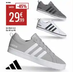 Intersport ADIDAS Vs pace 2.0 du 40 au 46 offre