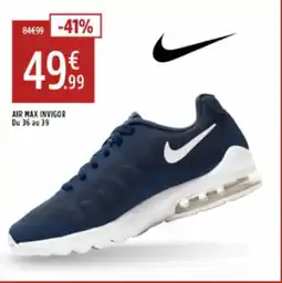 Intersport NIKE Air max invigor du 36 au 39 offre