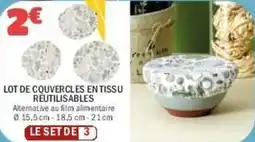 La Foir'Fouille Lot de couvercles en tissu réutilisables offre