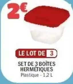 La Foir'Fouille Le lot de 3 set de 3 boîtes hermétiques offre