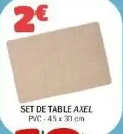 La Foir'Fouille Set de table axel offre
