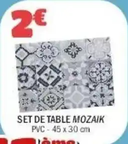 La Foir'Fouille Set de table mozaik offre