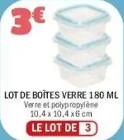 La Foir'Fouille Lot de boites verre offre