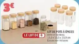 La Foir'Fouille Lot de pots à épices offre