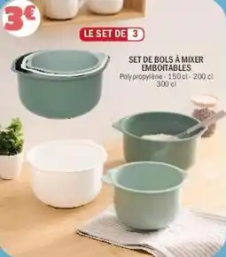 La Foir'Fouille Set de bols à mixer emboitables offre