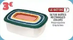 La Foir'Fouille Set de boîtes rectangles colors offre