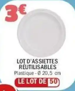 La Foir'Fouille Lot d'assiettes reutilisables offre