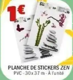 La Foir'Fouille Planche de stickers zen offre