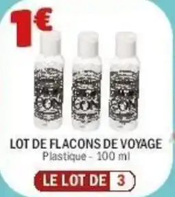La Foir'Fouille Lot de flacons de voyage offre