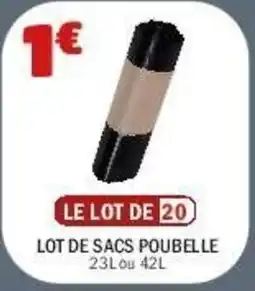 La Foir'Fouille Lot de sacs poubelle offre