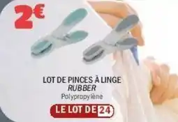 La Foir'Fouille Lot de pinces à linge rubber offre