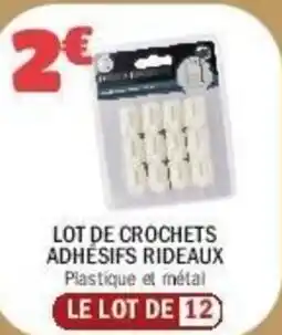 La Foir'Fouille Lot de crochets adhésifs rideaux offre