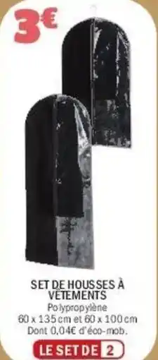 La Foir'Fouille Set de housses à vetements offre