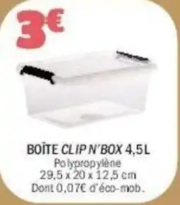 La Foir'Fouille Boite clip n'box offre