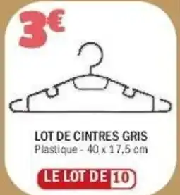 La Foir'Fouille Lot de cintres gris offre