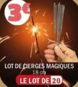 La Foir'Fouille Lot de cierges magiques offre