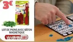 La Foir'Fouille Lot de pions avec baton magnétique offre