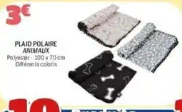 La Foir'Fouille Plaid polaire animaux offre