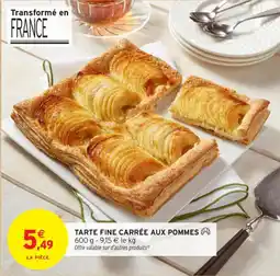 Intermarché Contact Tarte fine carrée aux pommes offre