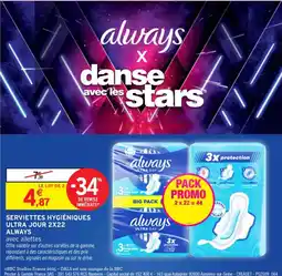 Intermarché Contact Serviettes hygiéniques ultra jour 2x22 always offre