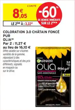 Intermarché Contact Coloration 3.0 châtain foncé pur olia offre