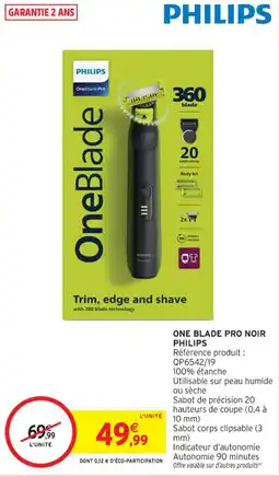 Intermarché Contact One blade pro noir philips offre