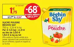 Intermarché Contact Sucre poudre béghin say offre