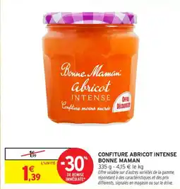 Intermarché Contact Confiture abricot intense bonne maman offre