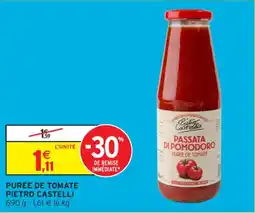 Intermarché Contact Purée de tomate pietro castelli offre