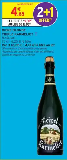 Intermarché Contact Bière blonde triple karmeliet offre