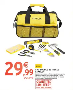Intermarché Contact Sac souple 38 pieces stanley offre