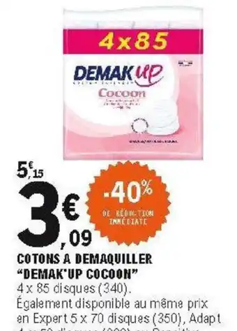 E.Leclerc Cotons de demaquiller demak 'up cocoon offre