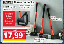 Norma KRAFT Masse ou hache offre