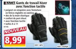 Norma KRAFT Gants de travail hiver avec fonction tactile offre