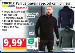 Norma TOPTEX Pull de travail avec col camionneur homme offre