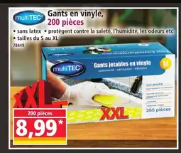 Norma MULTITEC Gants en vinyl offre