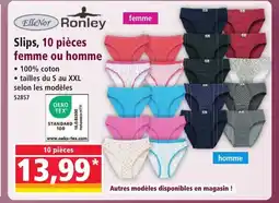 Norma ELLE NOR, RONLEY Slips, 10 pièces femme ou homme offre