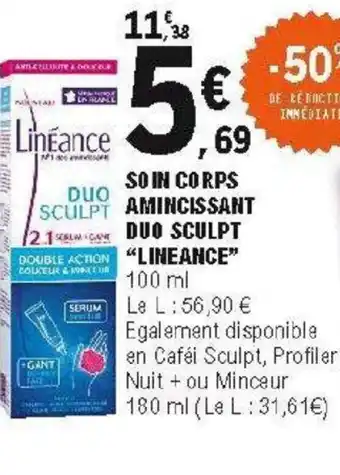 E.Leclerc Soin corps amincissant duo sculpt lineance offre