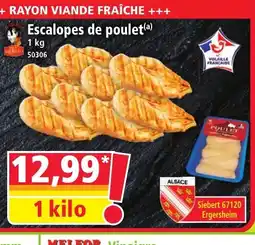 Norma Escalopes de poulet offre