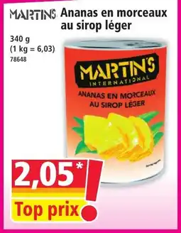 Norma MARTINS Ananas en morceaux au sirop léger offre