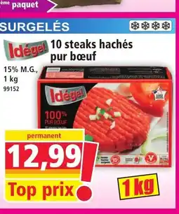 Norma IDEGEL 10 steaks hachés pur bœuf offre