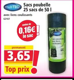Norma MULTITEC Sacs-poubelle avec liens coulissants offre