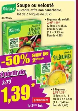 Norma KNORR Soupe ou velouté offre