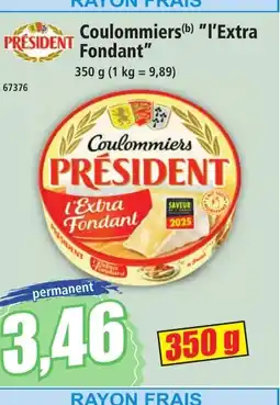 Norma PRÉSIDENT Coulommiers l'Extra Fondant offre