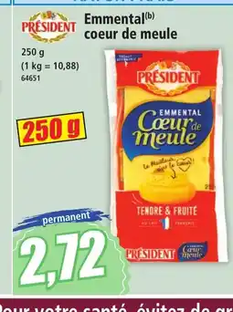 Norma PRESIDENT Emmental(b) coeur de meule offre