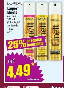 Norma L'ORÉAL Laque Elnett offre