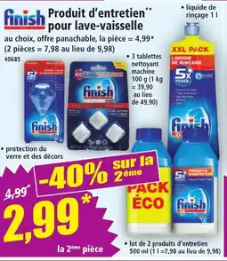 Norma FINISH Produit d'entretien pour lave-vaisselle offre