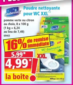 Norma SAUBERMAX Poudre nettoyante pour WC XXL offre